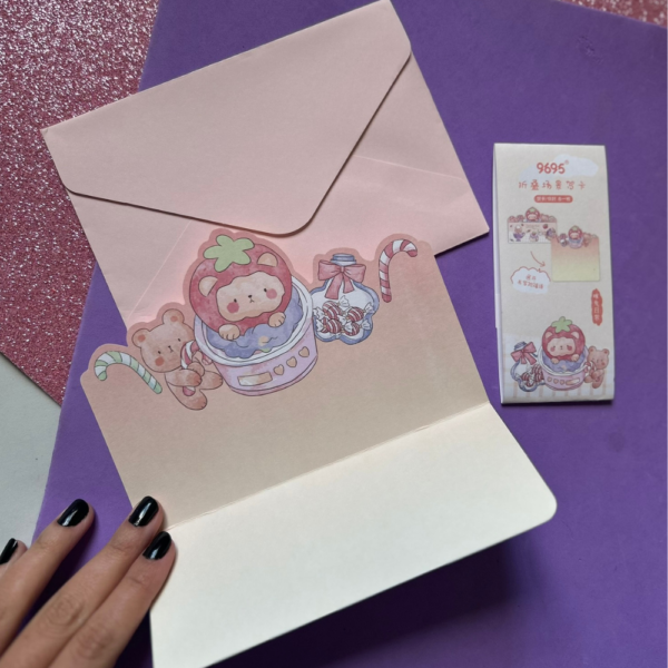 Conjunto papel de carta + envelope Kawaii - Image 2