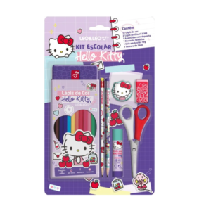 Kit Lápis de Cor Escolar Hello Kitty Completo Sanrio | Leonora